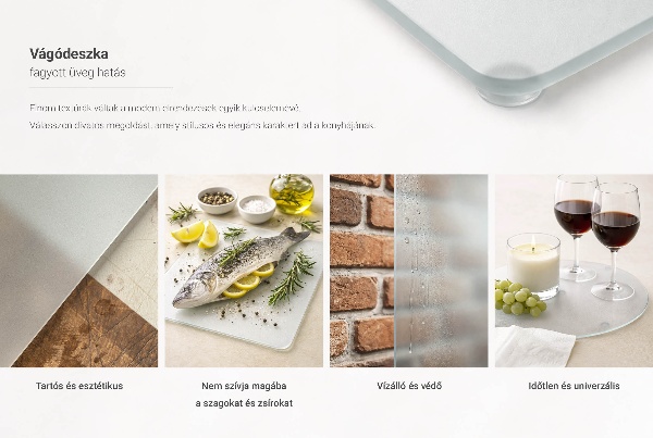 Glazen snijplank met een diameter van 30 cm