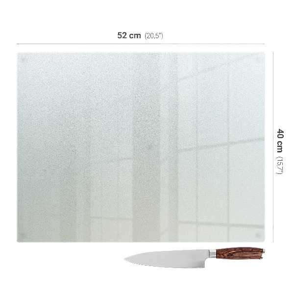 Snijplank van glas in formaat 52 x 40 cm