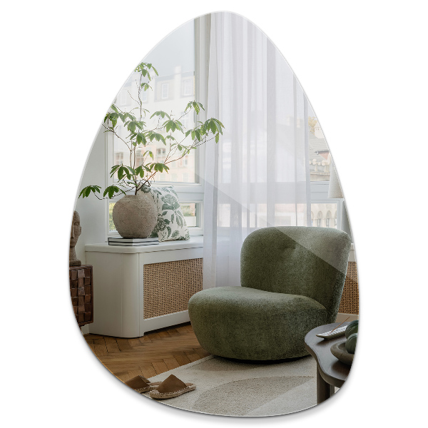 Eivormige wandspiegel van 64x90 cm