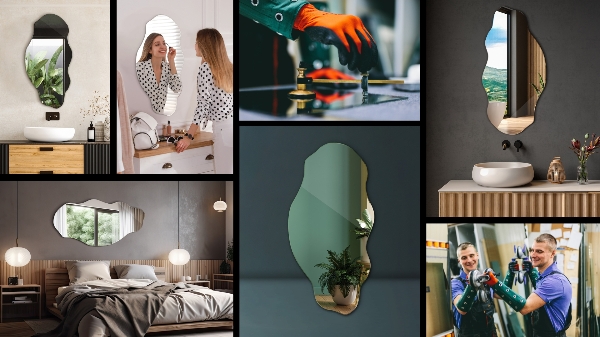 Organische spiegel vlek 40x80