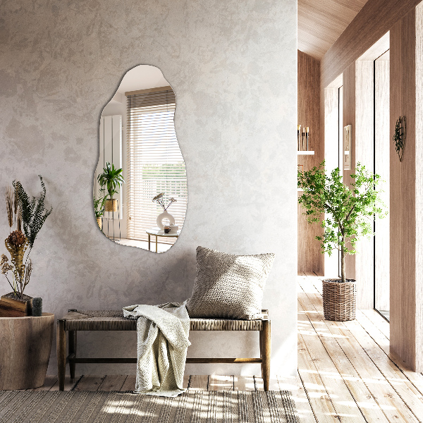 Asymmetrische spiegel stijlvol accessoire zonder frame 45x90