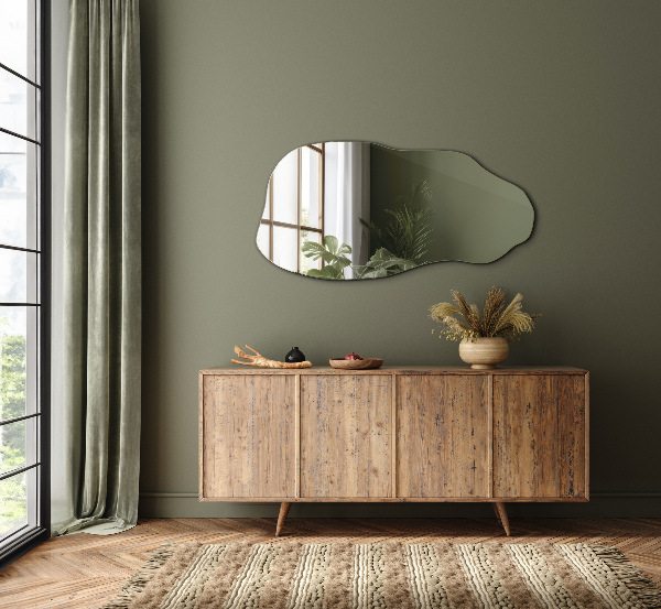 Asymmetrische spiegel stijlvol accessoire zonder frame 45x90