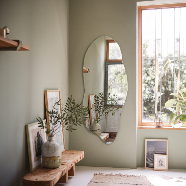 Spiegel asymmetrisch modern 45x100 cm