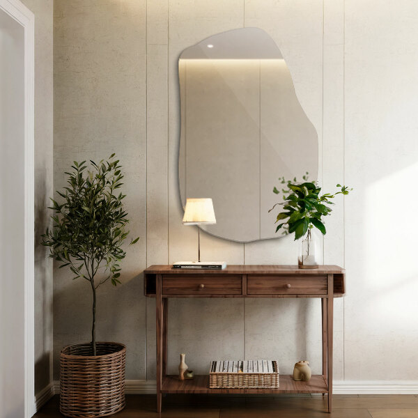 Spiegel organische vorm zonder lijst 80x52 cm