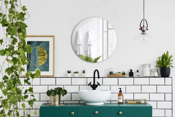 Ronde decoratieve spiegel zonder lijst fi 40 cm