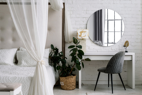 Ronde decoratieve spiegel zonder lijst fi 90 cm