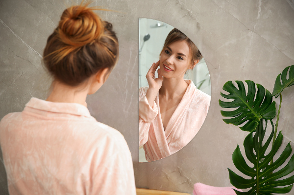 Halfronde spiegel 25x50 cm