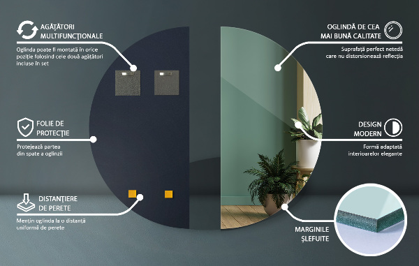 Spiegel halfrond 30x60 cm