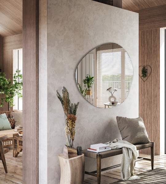 Asymmetrische spiegel 58x58 cm