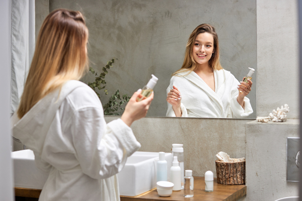 Rechthoekige decoratieve spiegel zonder lijst 100x70 cm