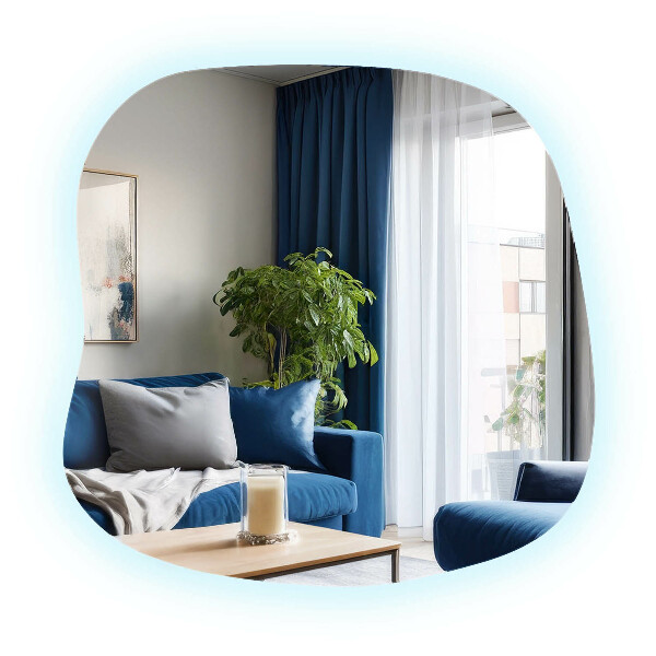 Onregelmatige spiegel met led 48x48 cm