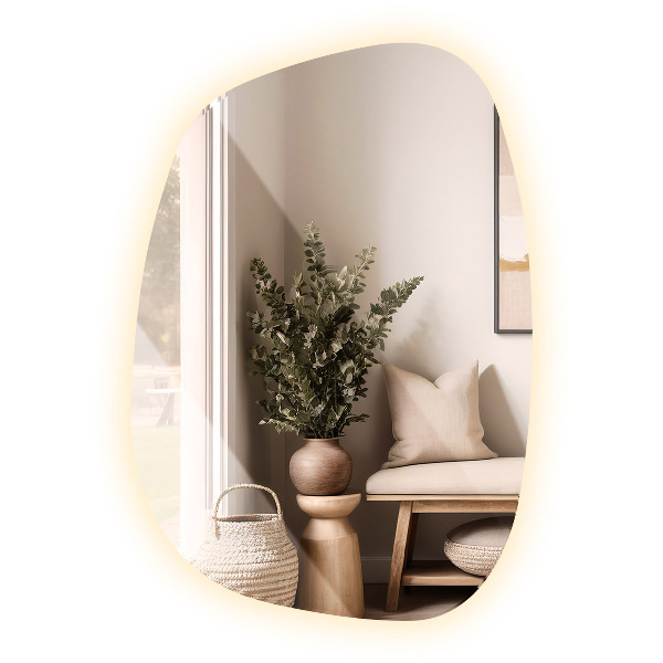 Asymmetrische spiegel led 49x34 cm