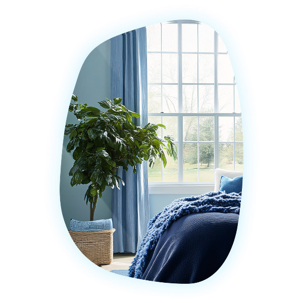 Spiegel organisch met licht 55x38 cm