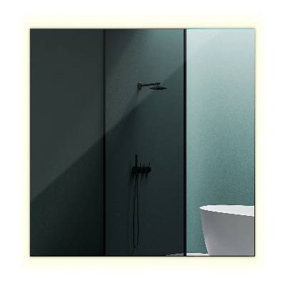 Decoratieve rechthoekige spiegel met LED-achtergrondverlichting 50x50 cm