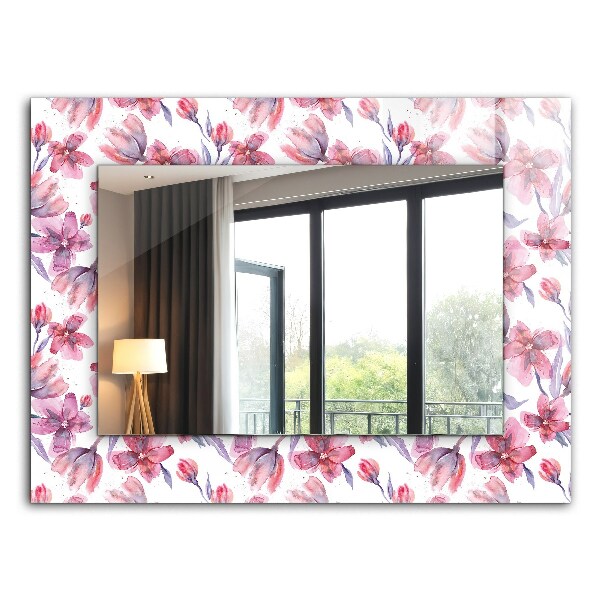 Bedrukte spiegel Aquarel bloemen