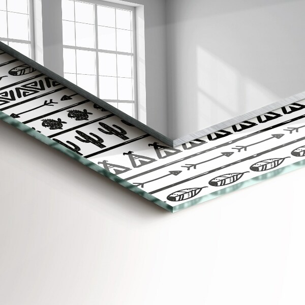 Wandspiegel met print Index van cactussoorten