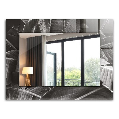 Bedrukte spiegel Bananenbladeren