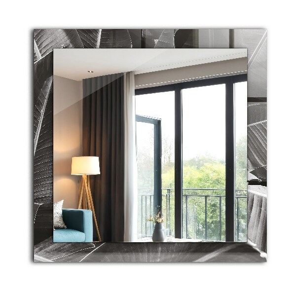 Bedrukte spiegel Bananenbladeren