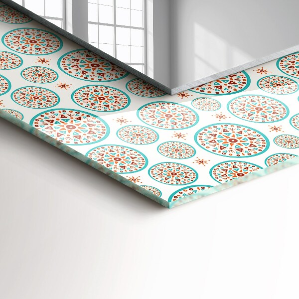 Spiegel met print Tekening van gekleurde cirkels