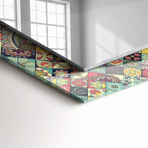 Wandspiegel met print Gekleurd mozaïek