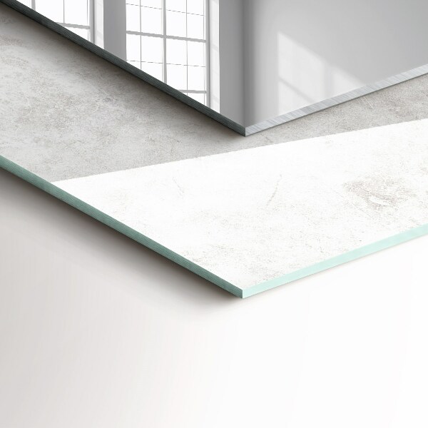 Spiegel lijst met print Motief op grijze stof