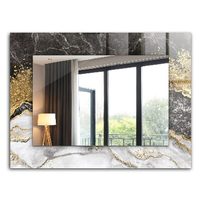 Wandspiegel decoratieve print Abstract marmer met aderen