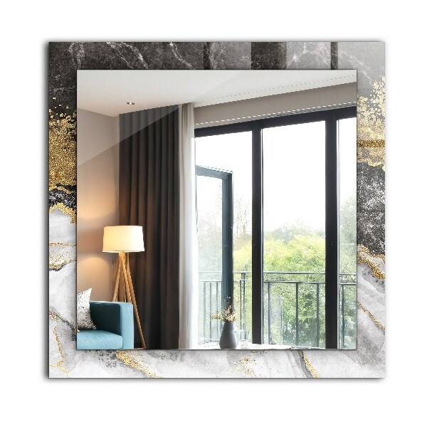 Wandspiegel decoratieve print Abstract marmer met aderen