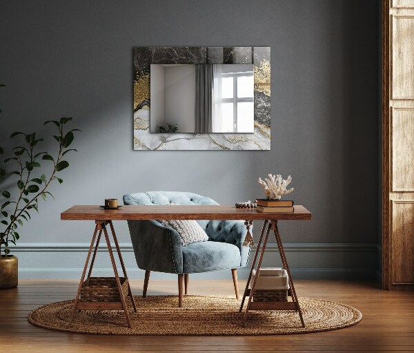 Wandspiegel decoratieve print Abstract marmer met aderen