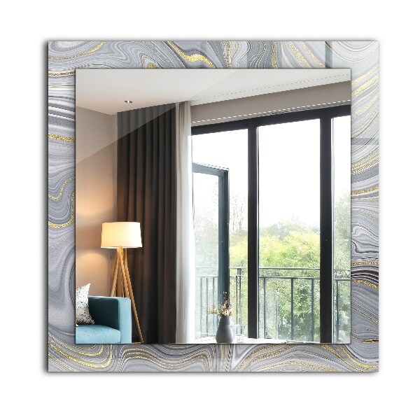 Spiegel met decoratie Abstracte marmer motieven