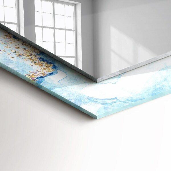 Spiegel met print Abstract patroon op marmer