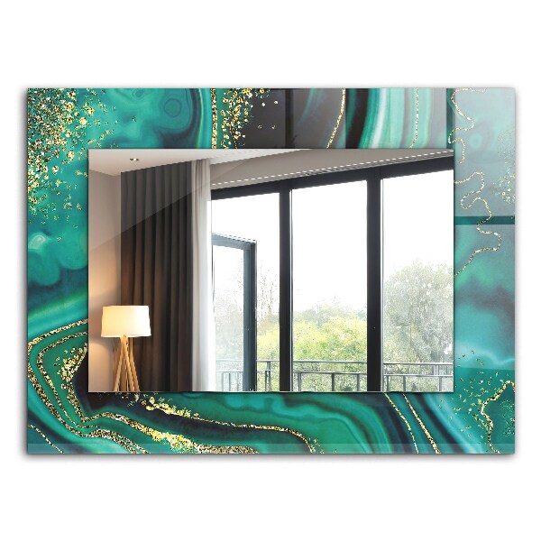 Wandspiegel decoratieve print Groene abstracte textuur