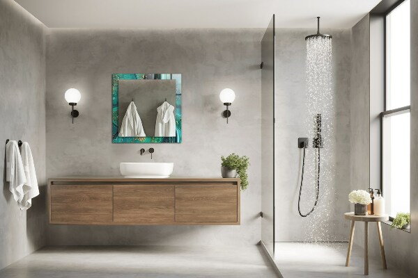 Wandspiegel decoratieve print Groene abstracte textuur