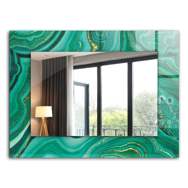 Bedrukte spiegel Groene abstracte textuur