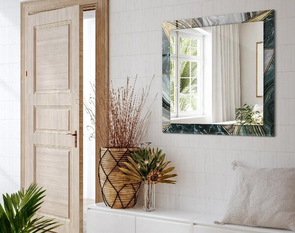 Spiegel met bedrukte lijst Abstract geometrisch patroon