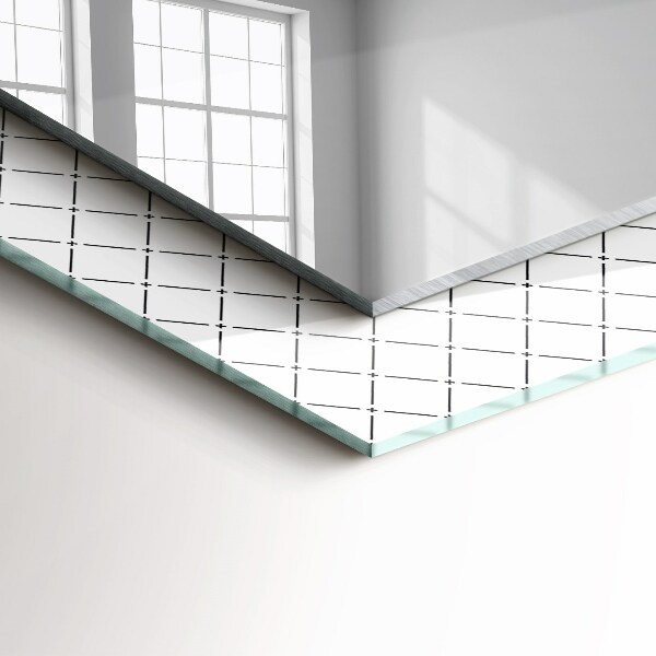 Spiegel met print Schaakbord