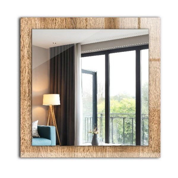 Wandspiegel met print Hout structuur