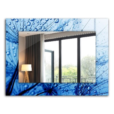 Bedrukte spiegel Waterdruppels op waaiers