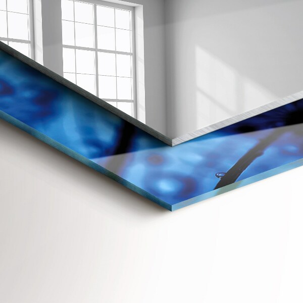 Bedrukte spiegel Waterdruppels op waaiers