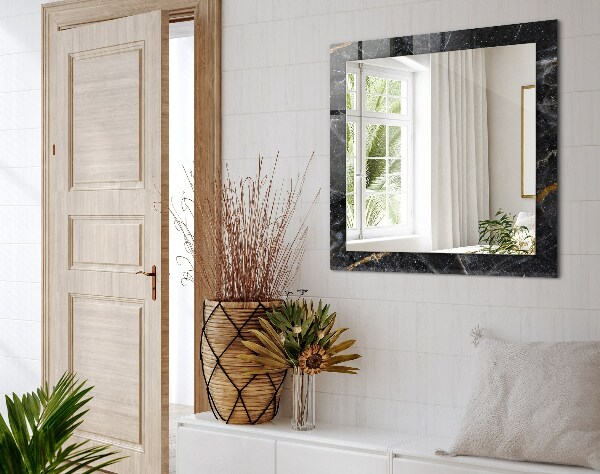 Spiegel met decoratie Zwarte marmeraders