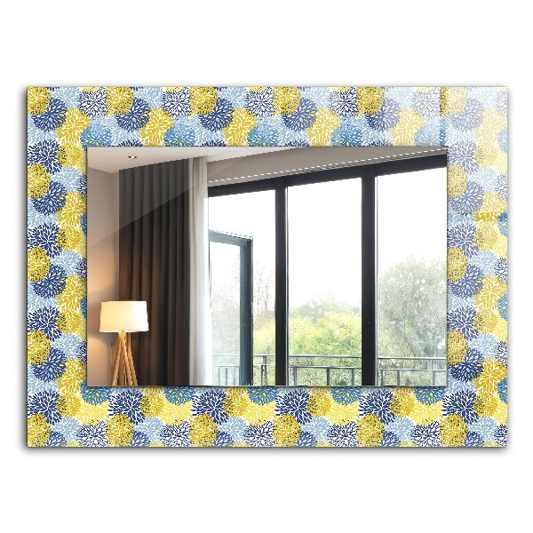 Spiegel met print Gekleurd bloemenpatroon
