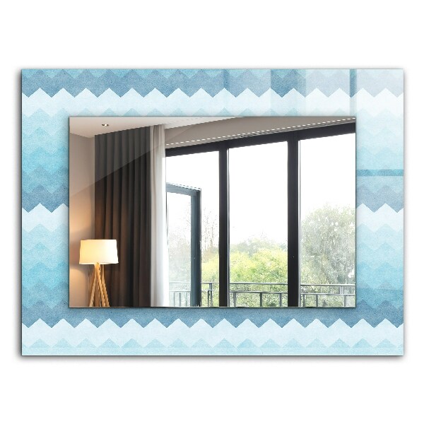 Wandspiegel decoratieve print Gradiënt zigzagpatroon