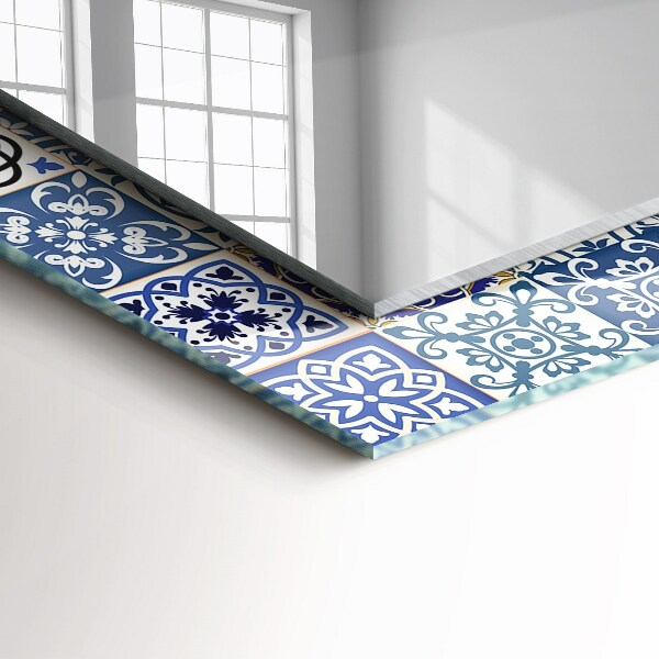 Wandspiegel met print Marokkaanse motieven