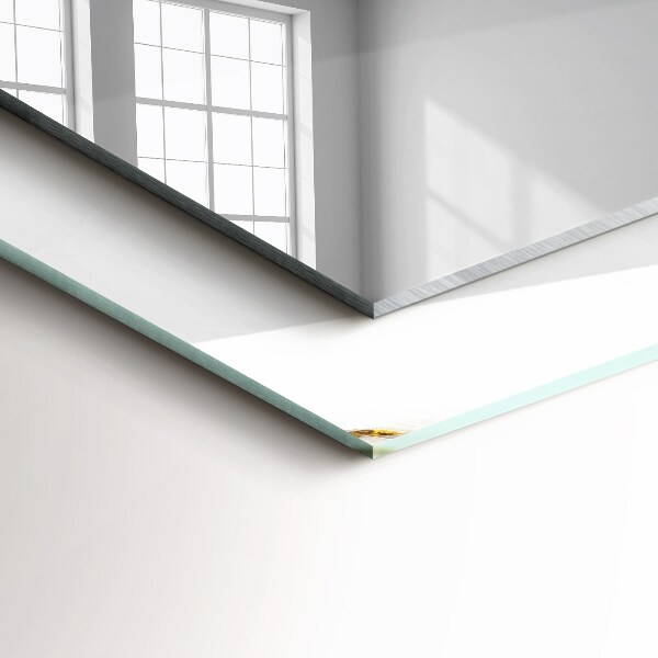 Spiegel met bedrukte lijst Witte marmer motieven