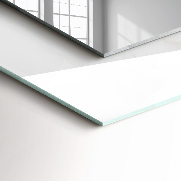 Spiegel met bedrukte lijst Witte marmer motieven