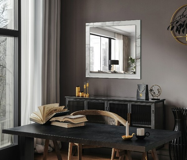 Wandspiegel met print Witte marmer ontwerpen