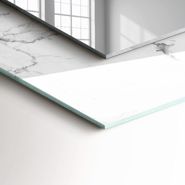 Wandspiegel met print Witte marmer ontwerpen