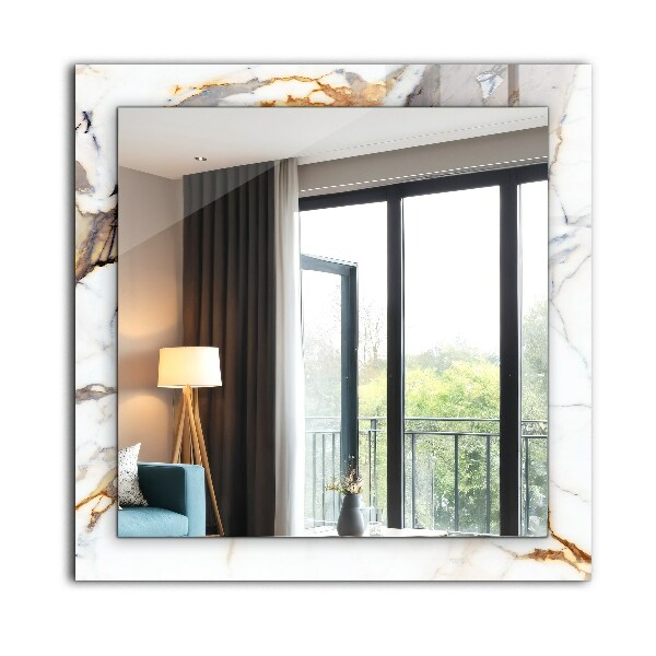 Spiegel met decoratie Marmer met aderen