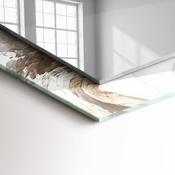 Spiegel met print Abstracte marmer motieven