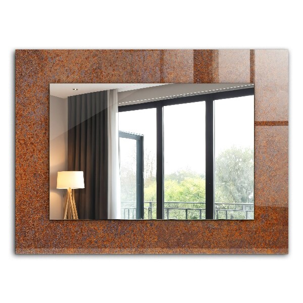 Spiegel met decoratie Roestig metalen oppervlak