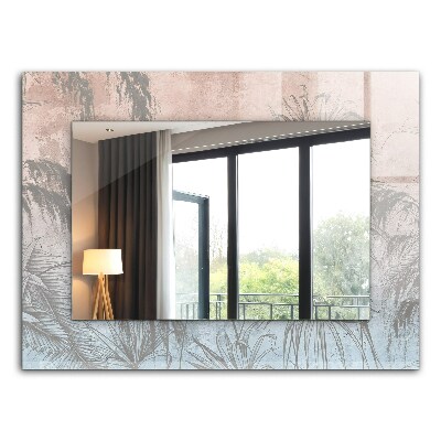 Wandspiegel decoratieve print Pastelkleurige planten